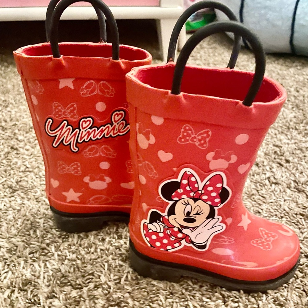 Disney Minnie Mouse Red Kids Rain Boots